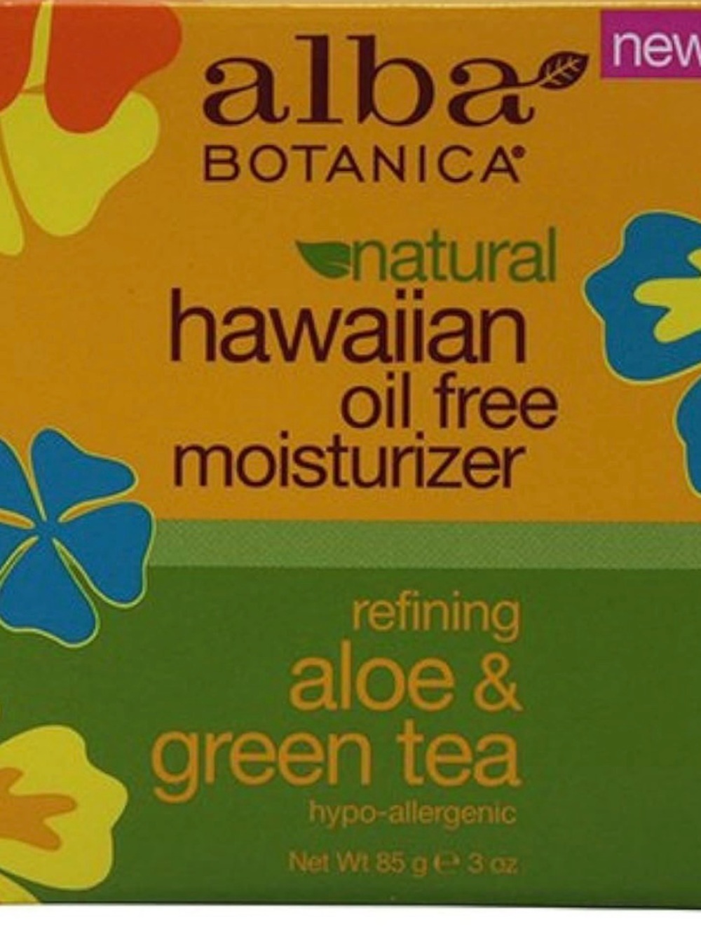 Alba Botanica Hawaiian Oil-Free Moisturizer Plant Based  Aloe & Green Tea